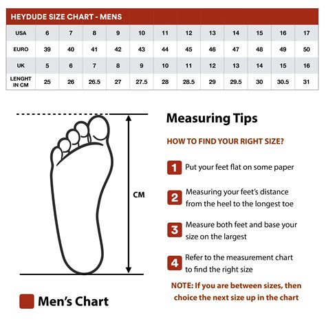 Hey Dude Youth Size Chart - New Product Evaluations, Offers, and ...