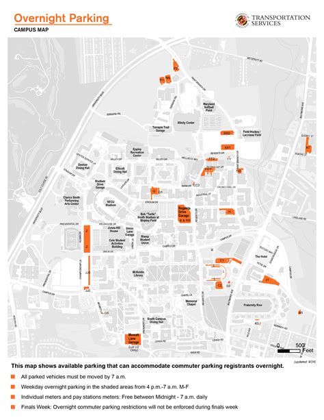 OVERNIGHT PARKING MAP | Transportation Services University of Maryland