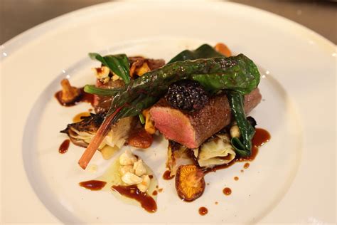 Chilterns Muntjac with Scottish Girolle Mushroom, Blackberry, BBQ Cabbage, Cobnut Salsa - James ...