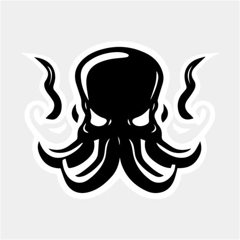 Octopus logo design idea. Isolated octopus on white background 21925531 Vector Art at Vecteezy