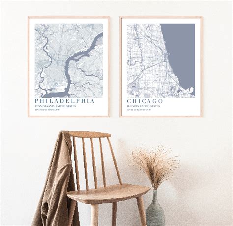 Philadelphia Map, Philadelphia Map Poster, Philadelphia Map Print, Philadelphia Map Digital ...