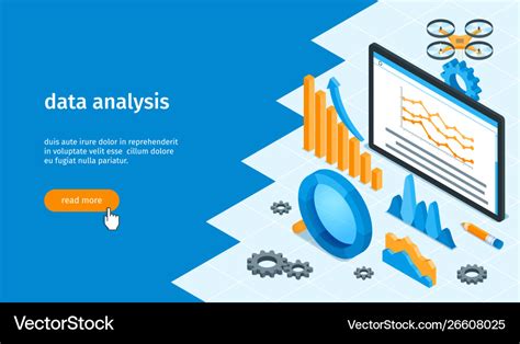 Data analysis banner 01 Royalty Free Vector Image