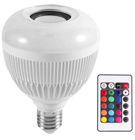 Lampada DE sOM Bluetooth Led RGB Com Controle Remoto - Z027 - Bulb ...