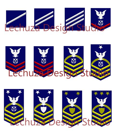 Coast Guard USCG Enlisted Rank Stripes SVG Cutting Design Files you Get ...