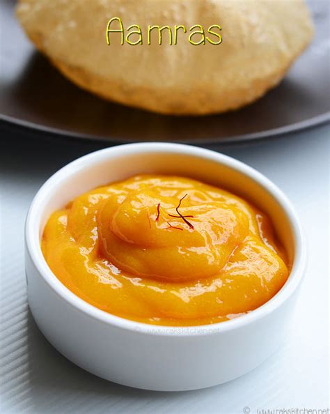 Aamras recipe, How to make aamras - Raks Kitchen