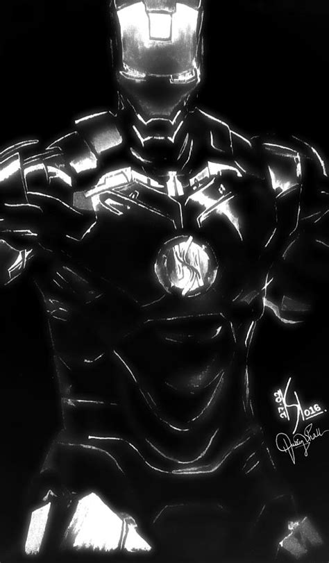 IronMan Black Suit Painting by The HS - Pixels