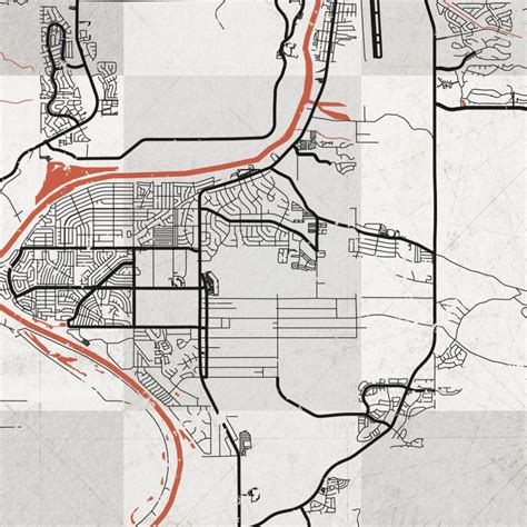 BULLHEAD CITY AZ Canvas Print Arizona High Detailed Vintage Map Wall ...