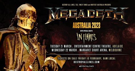 Konzert Megadeth - 22/03/2023 - Melbourne - Margaret Court Arena ...