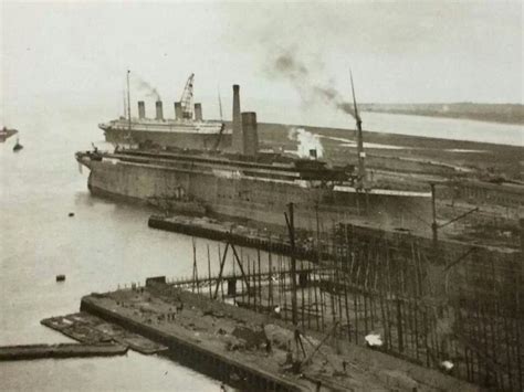 October 1911, Titanic under construction while Olympic returns to ...