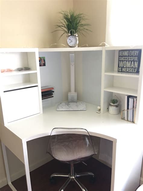 Mickey corner desk from ikea | Desk for girls room, Study room decor, Room makeover inspiration