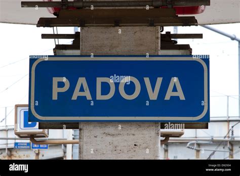 Train station platform sign padova hi-res stock photography and images - Alamy