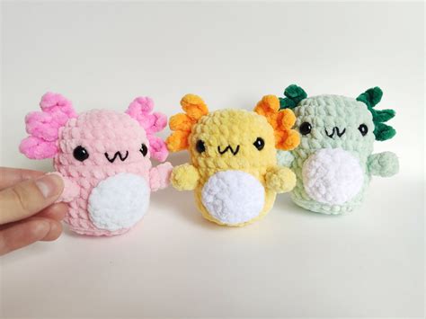 Axolotl Crochet Mini Amigurumi Kawaii Móhu Cute Instagram Mohu Choose ...