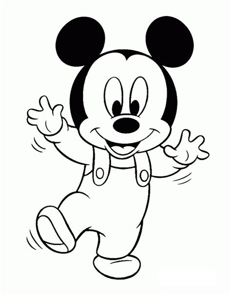 Cute Baby Mickey Mouse Coloring Pages | Printable Shelter | Mickey mouse coloring pages, Mickey ...