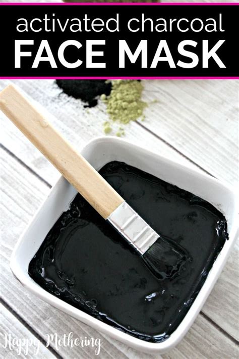 the best homemade activated charcoal face mask is in a white bowl with a wooden spatula