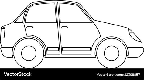 Car outline icon Royalty Free Vector Image - VectorStock