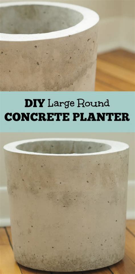 DIY Large Round Concrete Planter | DIY Montreal