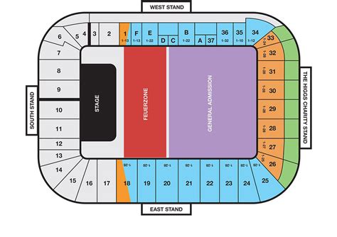 Ricoh Arena Seating Plan - Seating plans of Sport arenas around the World