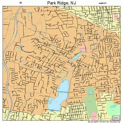 Park Ridge New Jersey Street Map 3456130