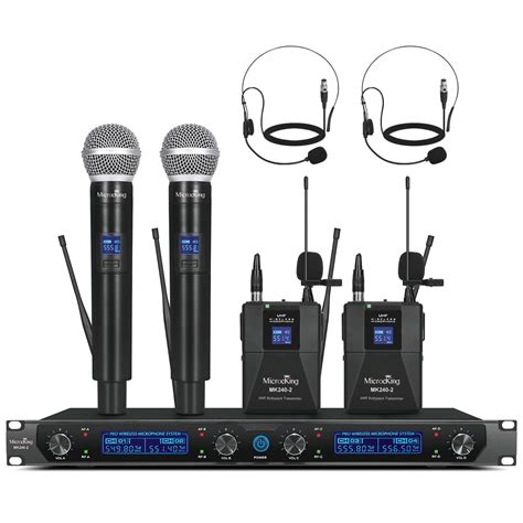 Buy MicrocKing Wireless Microphone System, UHF Cordless Mic Set with 2 ...