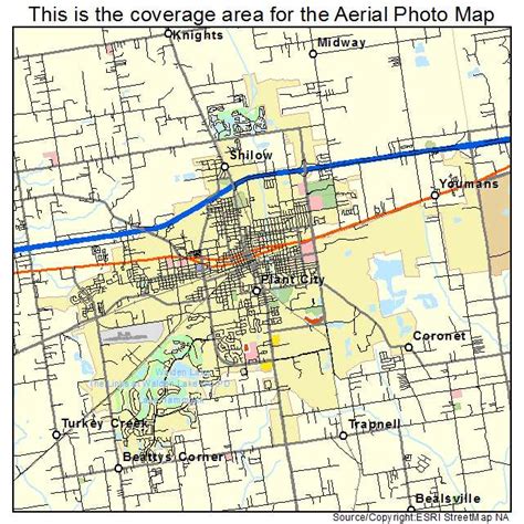 Aerial Photography Map of Plant City, FL Florida