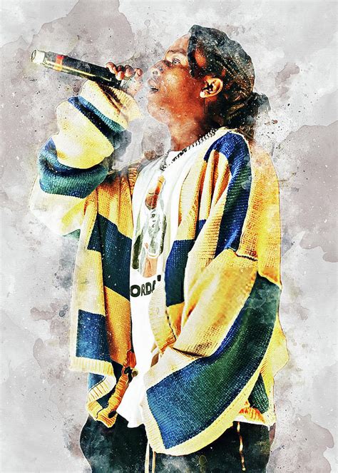 Rapper Singer ASAP Rocky Digital Art by Najarro Quinn