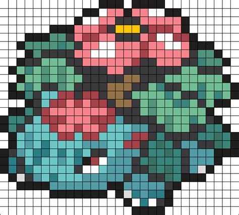 Mega Venusaur Pokemon Sprite Kandi Pattern | Pixel art pokemon, Perler bead pokemon patterns ...