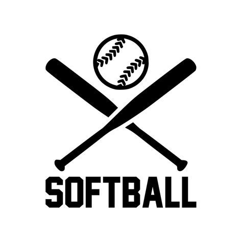 SOFTBALL Crossed Bats with Ball 5" Vinyl Decal Sticker - Fastpitch Slow ...