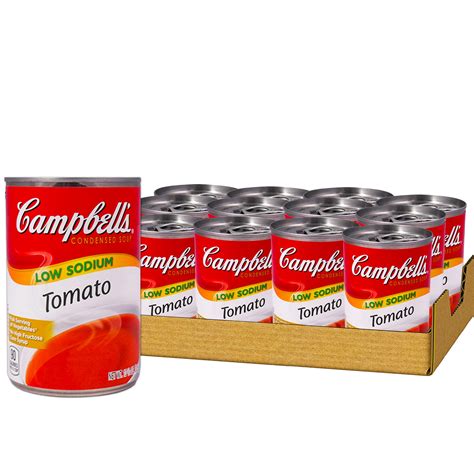 Campbell's Low Sodium Tomato Soup 10.75 oz Can - Pack of 12