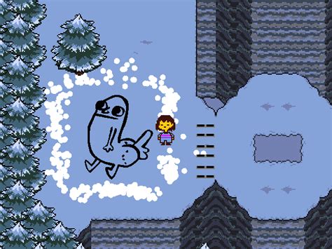 I cleared out the full map in Snowdin. : Undertale