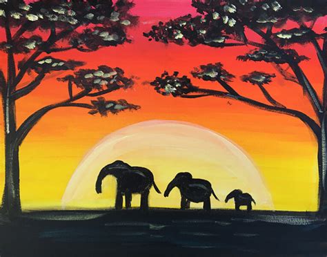 "Safari Sunset" Painting Party with The Paint Sesh