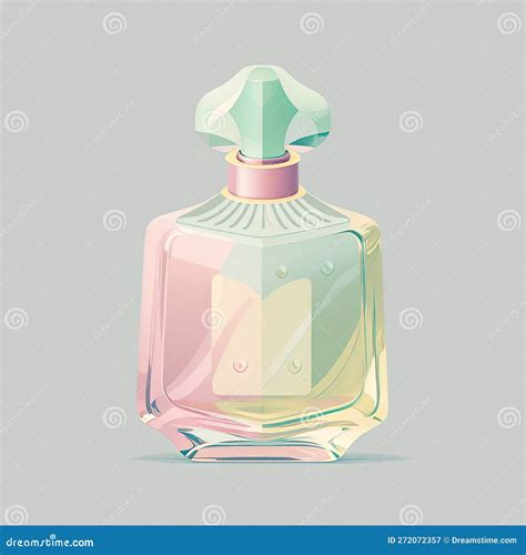 Beautiful Retro Perfume Bottle with Pastel Colors. Generative Ai Stock ...