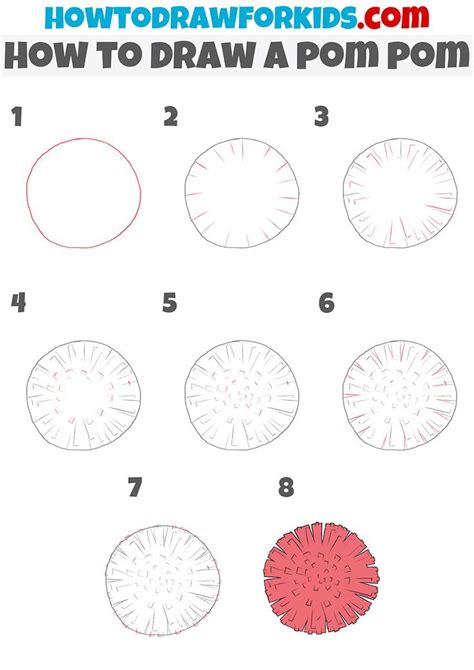 how to draw a pom pom step by step in 2023 | Drawings, Draw, Sketchbook layout