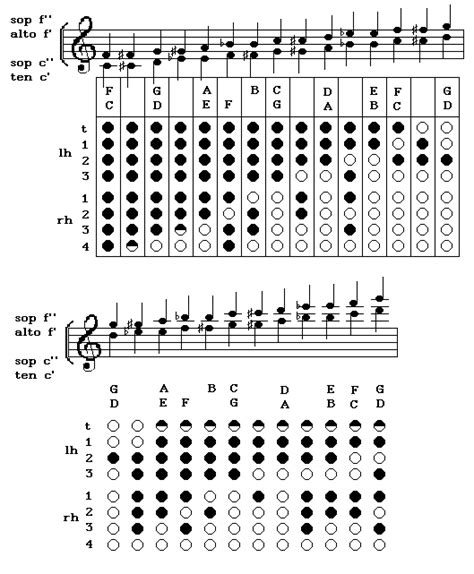 Recorder fingering