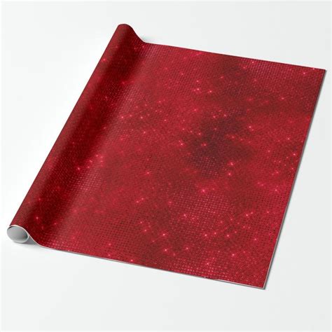 Sparkly Red Foil Wrapping Paper | Zazzle