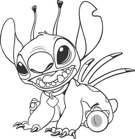 Hungry Stitch Coloring Page - Free Printable Coloring Pages for Kids