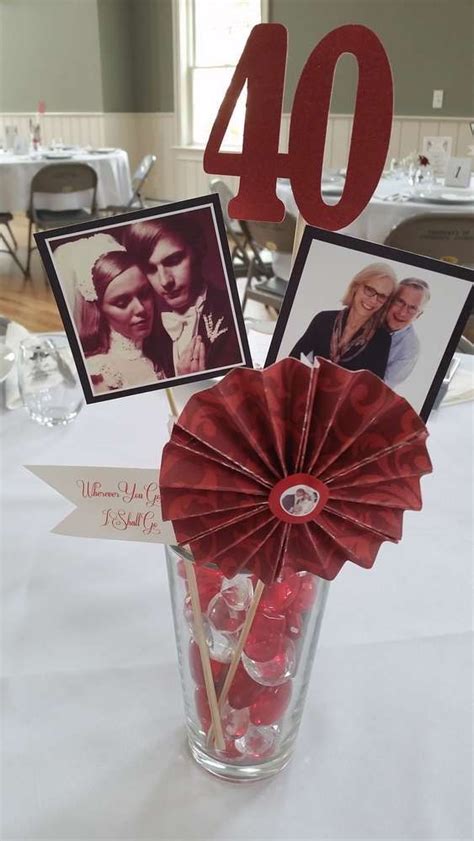 Ruby Anniversary Birthday Party Ideas in 2019 | Peg & Bob's 40th ...