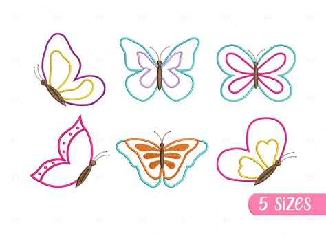 Butterfly Applique Embroidery Design Butterfly Embroidery - Etsy