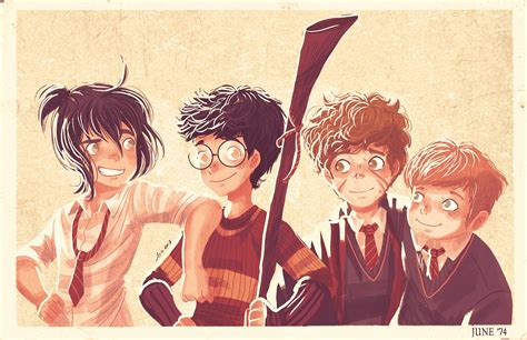 The Marauders on Behance | Harry potter anime, Harry potter marauders, Harry potter