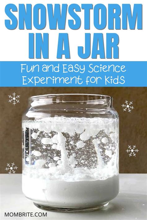 Snowstorm in a Jar Science Experiment | Mombrite