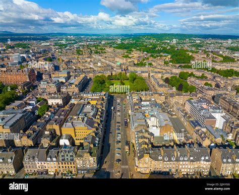 New Town aerial view on George Street including Charlotte Square and ...