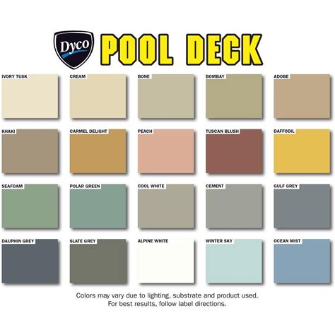 Dyco Pool Deck Paint Colors – Warehouse of Ideas