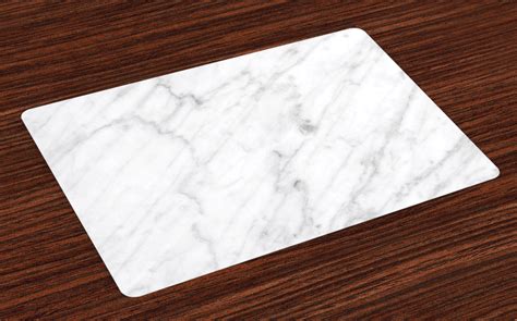 Marble Placemats Set of 4 Carrara Marble Tile Surface Organic Sculpture Style Granite Model ...