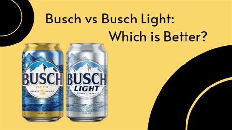 Busch vs Busch Light: Which Is The Better Beer for You?