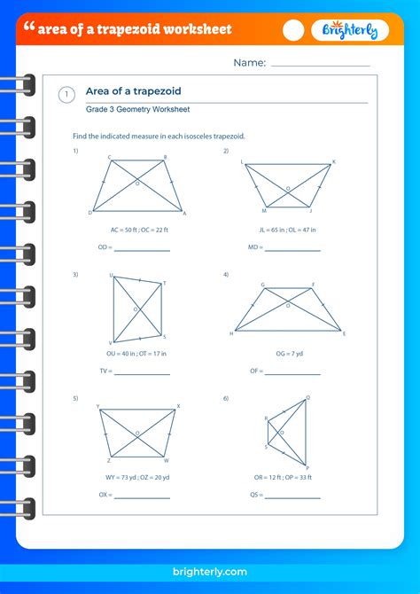 Free Area Of A Trapezoid Worksheets for Kids [PDFs] Brighterly