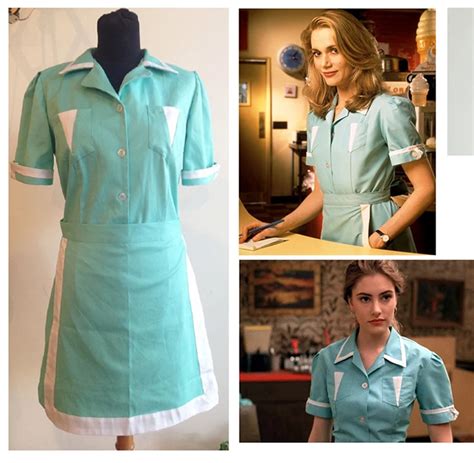 Twin Peaks Waitress Cosplay Dress cosplay costume Adult Maid dress-in ...