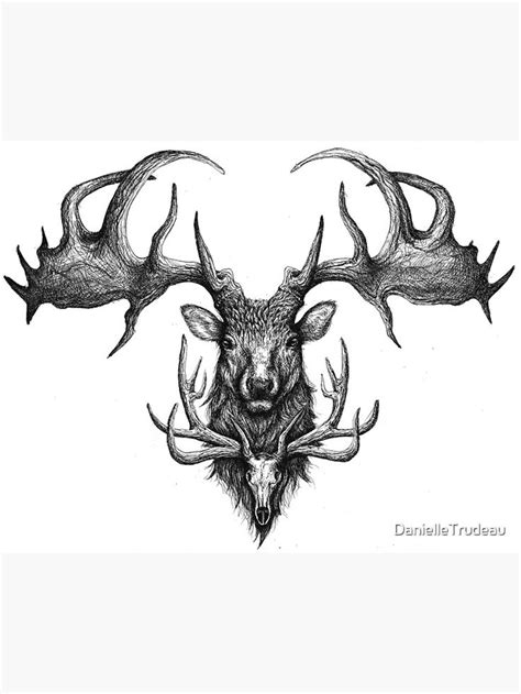 "Graham's Ghost - Irish Elk and Elk Skull" Poster for Sale by ...