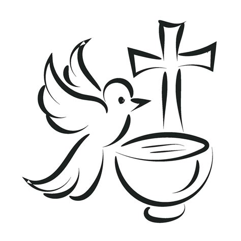 Catholic Baptism. Baptism symbol Sacraments of Catholic Church ...