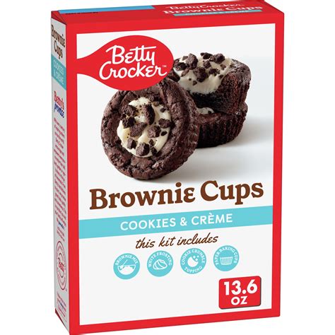 Betty Crocker Brownie Cups Mix Cookies and Crème - Walmart.com