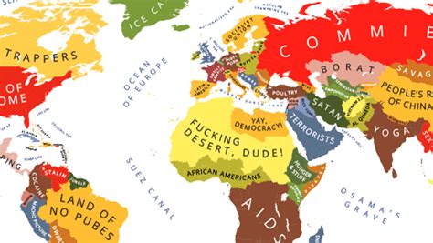 A map of the world according to American stereotypes | indy100 | indy100