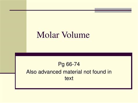 PPT - Molar Volume PowerPoint Presentation, free download - ID:5715901